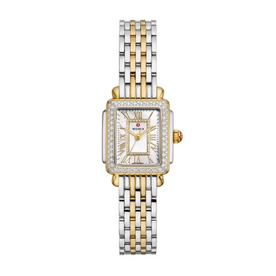 Michele Watches Women's Two Tone Watch With Diamonds MICHELE