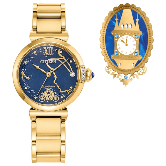 Citizen Disney Princess Cinderella 75th Anniversary Diamond Women's Watch Set EM1068-69W