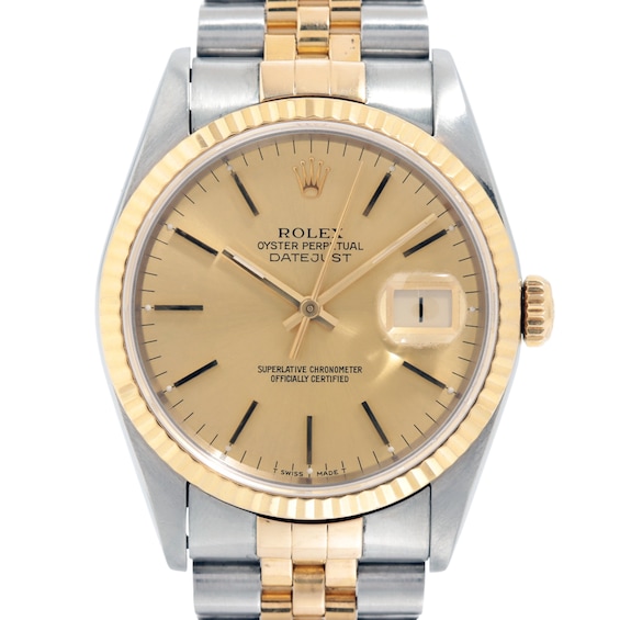 Previously Owned Mens Rolex Datejust 36 18K Yellow Gold  Stainless Steel Watch 21324268469 Model 16233