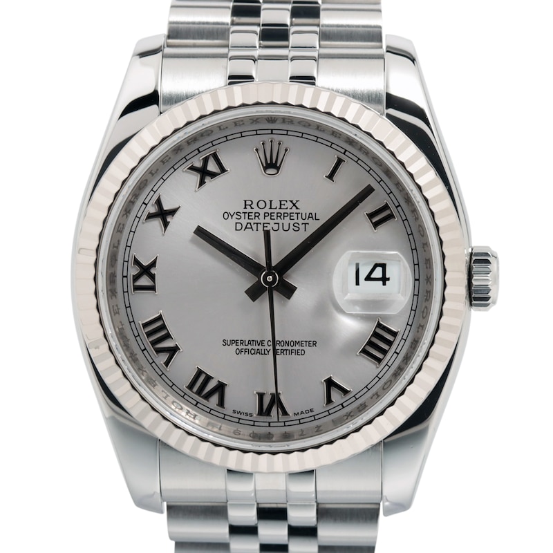 Main Image 1 of Previously Owned Men's Rolex Datejust 36 18K White Gold & Stainless Steel Watch M8QKNIU2 (Model: 116234)