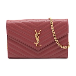 Previously Owned Saint Laurent Cassandre Envelope Chain Wallet (MSESLIYW)