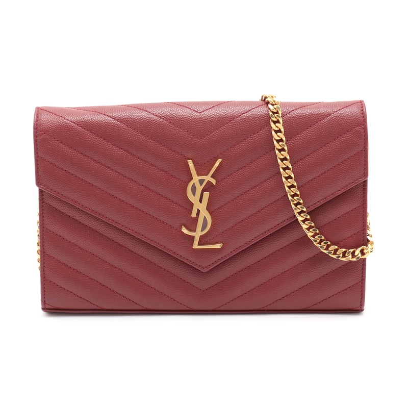 Main Image 1 of Previously Owned Saint Laurent Cassandre Envelope Chain Wallet (MSESLIYW)