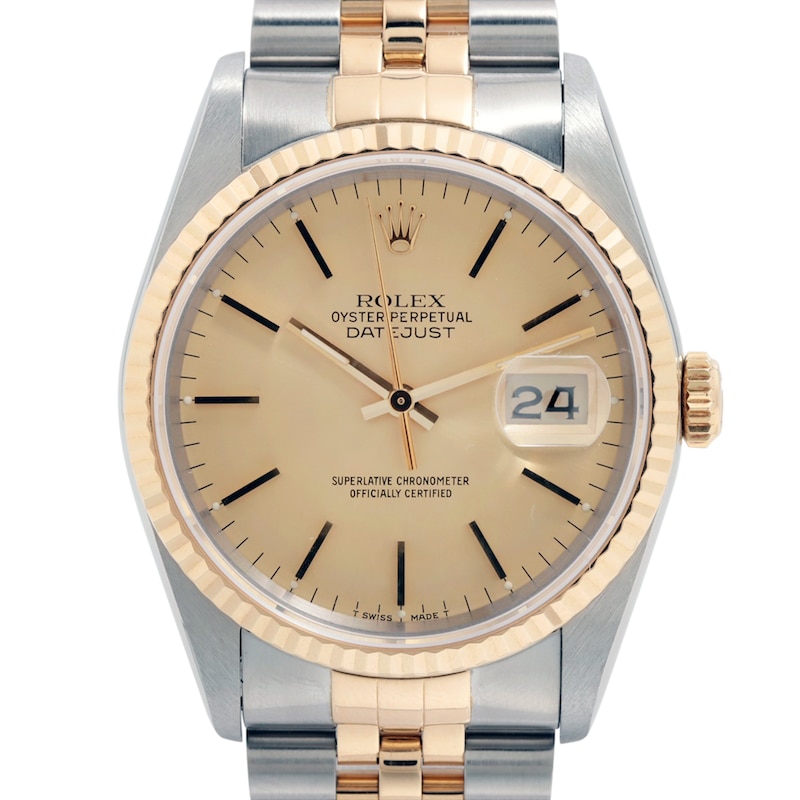 Main Image 1 of Previously Owned Men's Rolex Datejust 36 18K Yellow Gold & Stainless Steel Watch 6PELX9K1 (Model: 16233)