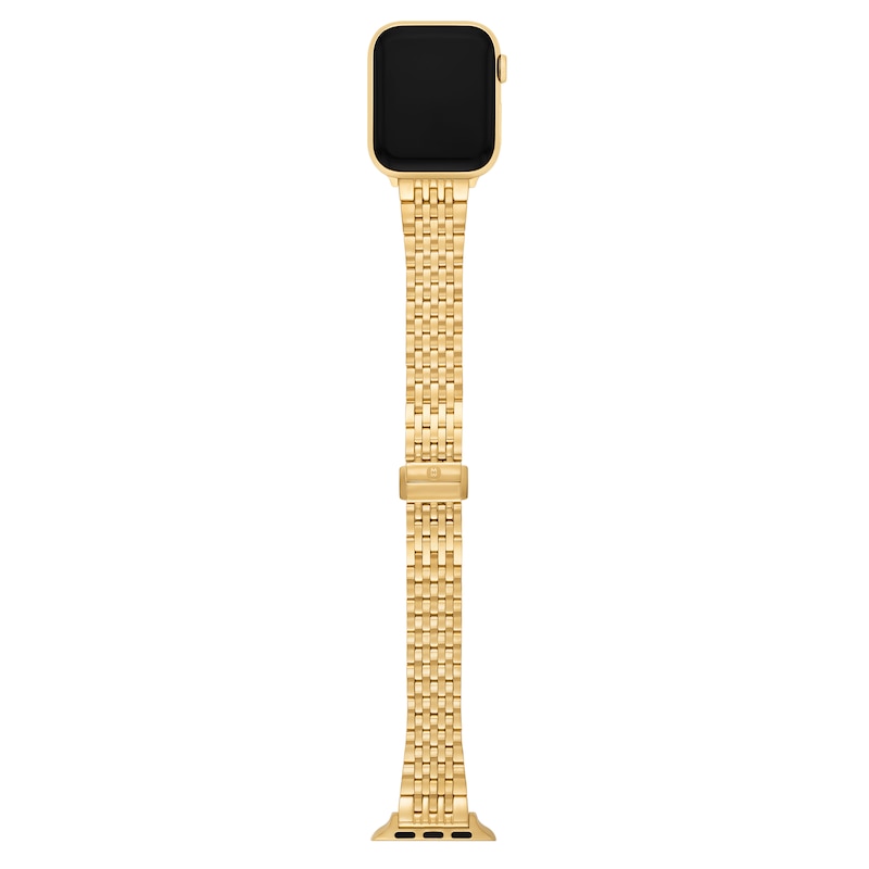 Main Image 4 of MICHELE 38mm Apple Watch Strap 18K Gold-Plated Stainless Steel MS18AM0007