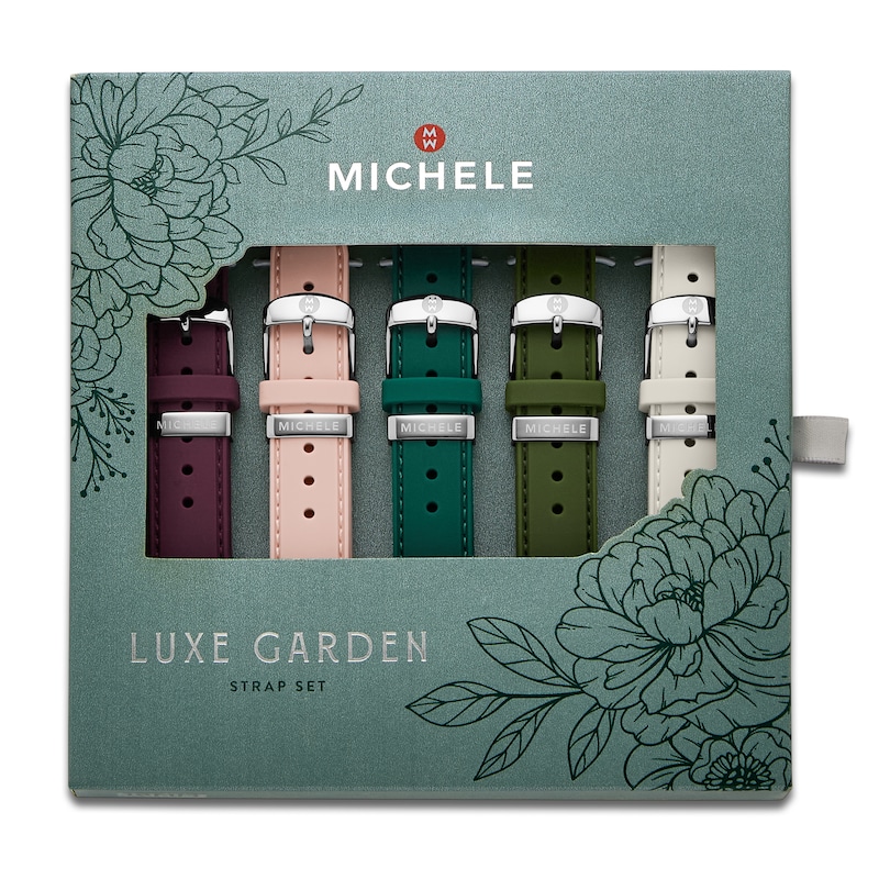 Main Image 2 of MICHELE Luxe Garden Silicone Watch Strap Set MS18S06SET