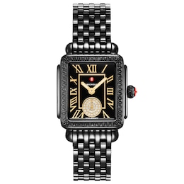 MICHELE Deco Madison Mid Diamond Noir Women's Watch MWW06G000051