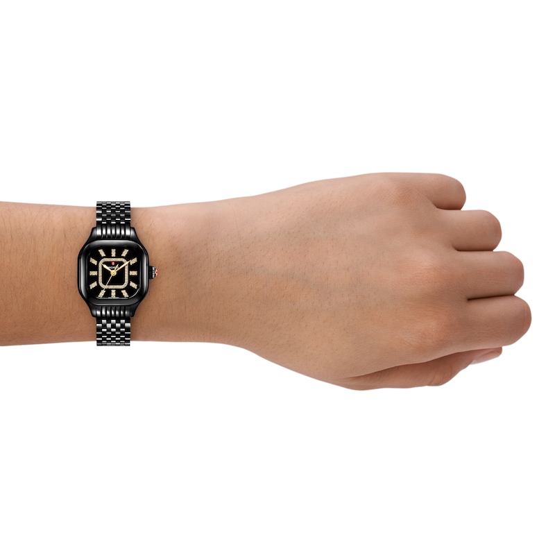 Main Image 4 of MICHELE Meggie Noir Diamond Dial Women's Watch MWW33B000019