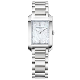 Baume & Mercier Hampton Mother-of-Pearl & Diamond Accent 35mm Women's Watch M0A10474