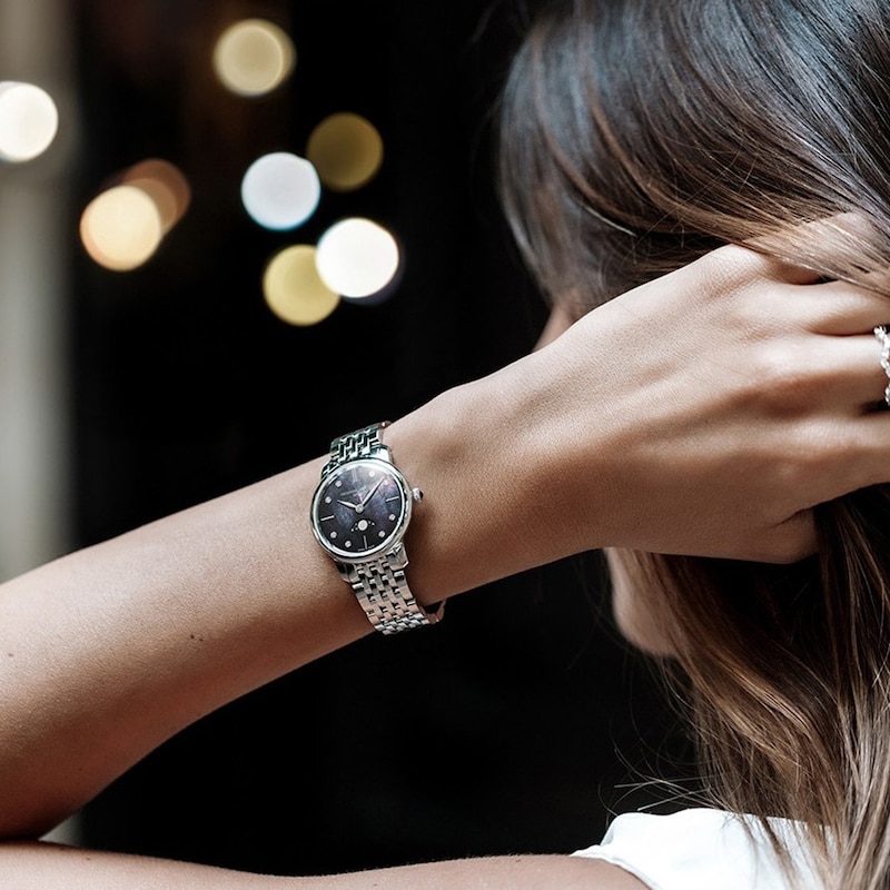 Main Image 4 of Frederique Constant Classics Slimline Moonphase Women's Watch FC-206MPBD1S6B