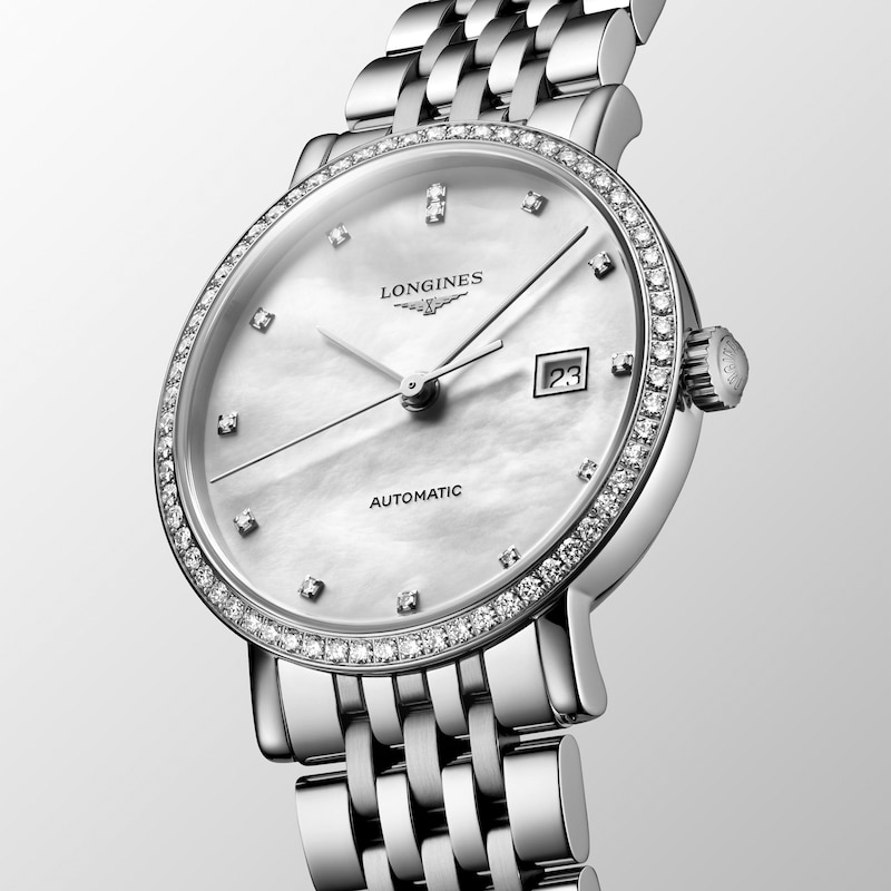 Main Image 2 of Longines Elegant Collection 1/2 Carat Diamond Automatic 29mm Women's Watch L43100806
