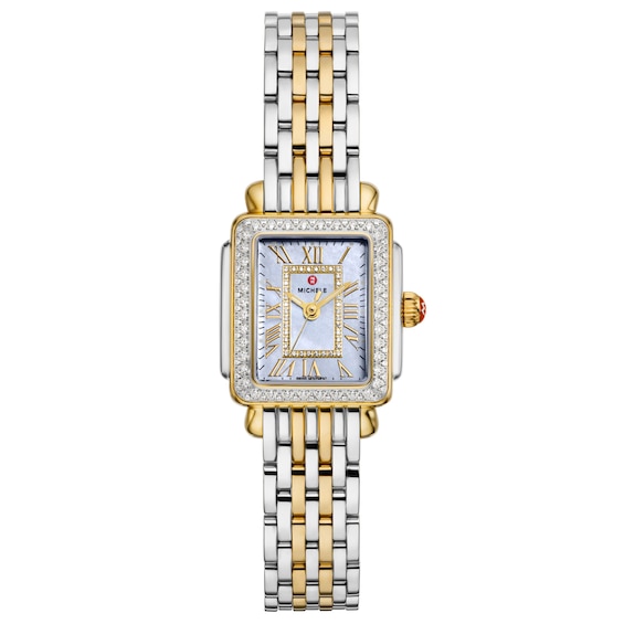 MICHELE Deco Madison Mini Diamond Two-Tone Women's Watch MWW06D000176