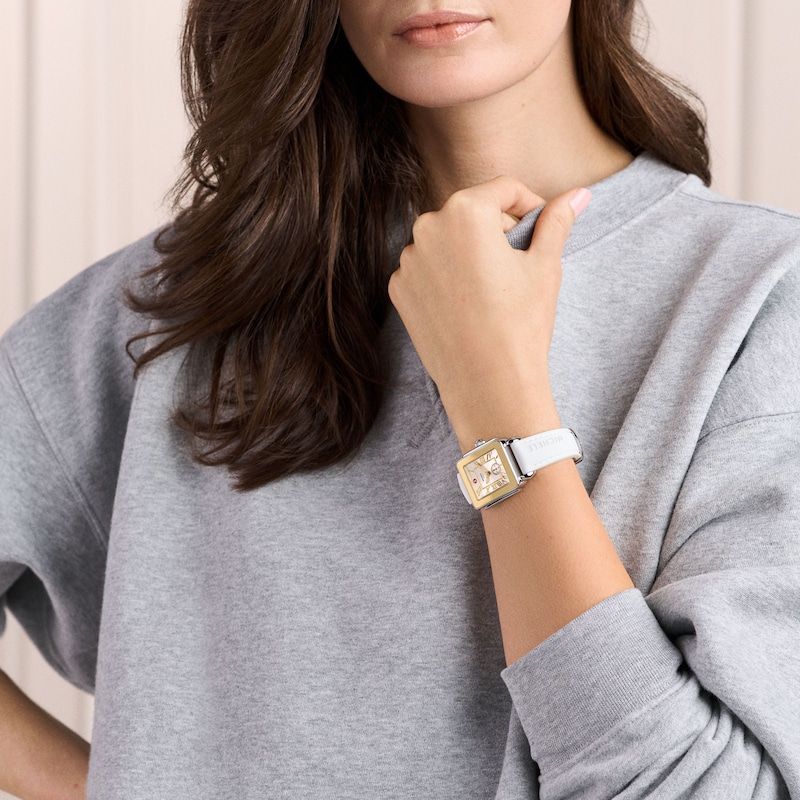 Main Image 5 of MICHELE Deco Sport Mid 31mm Two-Tone Women's Watch MWW06H000007