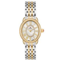 MICHELE Serein 3/8 ct tw Diamond 27mm Two-Tone Women's Watch MWW21H000002