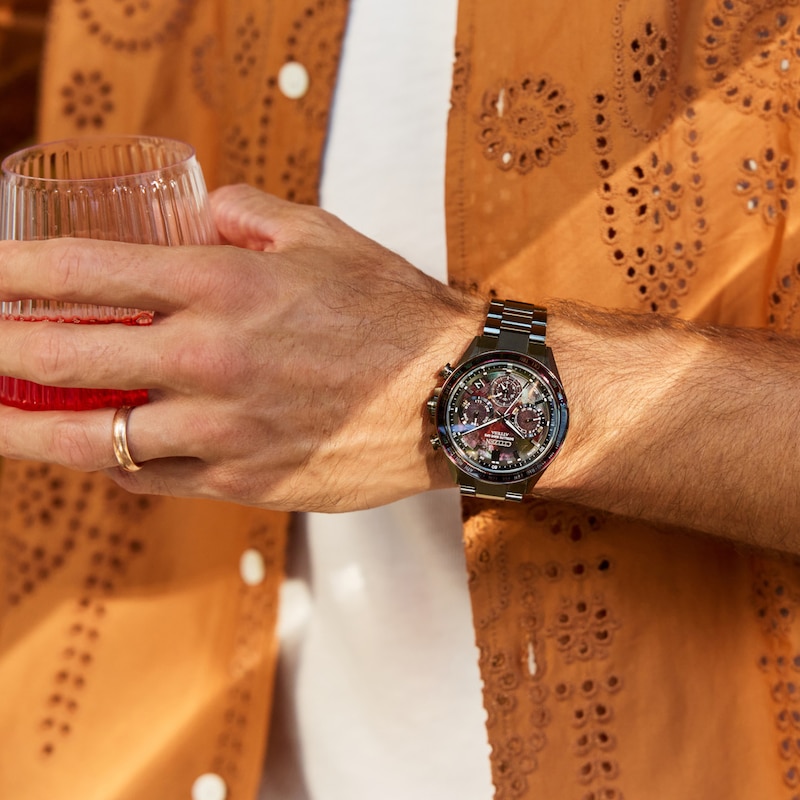 Main Image 7 of Citizen Attesa F950 Shades of Red Super Titanium Chronograph 44.6mm Men's Watch CC4077-71Z