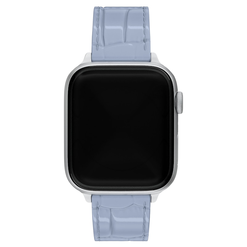 Main Image 3 of &nbsp;MICHELE Pastel Blue Croc-Pattern Leather Band for Apple Watch MS20SL0005