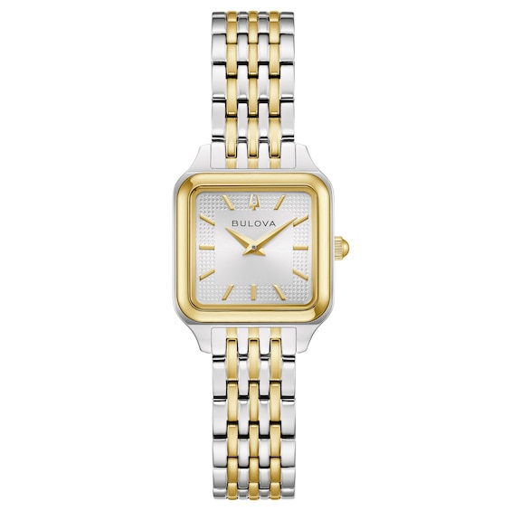 Bulova Classic Sutton Square Two-Tone 23mm Women's Watch 98L330