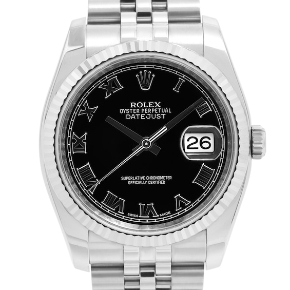 Previously Owned Rolex Datejust Automatic 36mm Mens Watch 436Kzfcf Model 116234