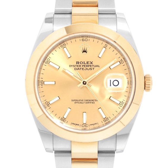 Previously Owned Rolex Datejust Automatic 41mm Mens Watch Zk0L3Jxo Model 126303