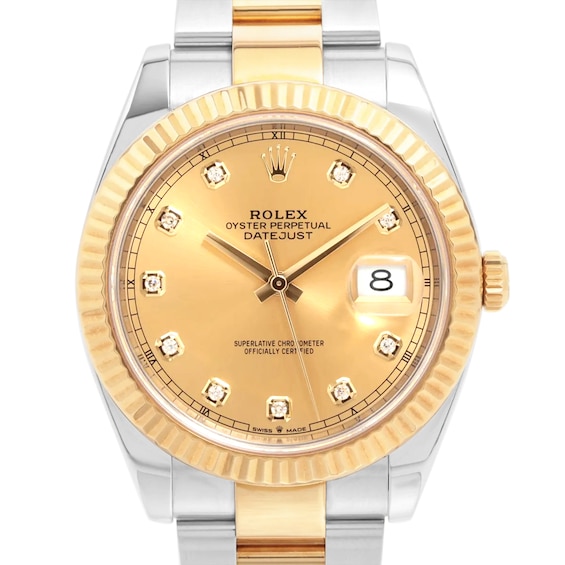 Previously Owned Rolex Datejust Diamond Automatic 41mm Mens Watch Pin5Ett3 Model 126333G
