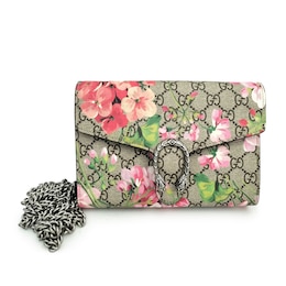 Previously Owned Gucci GG Supreme Blooms Dionysus Wallet on Chain T28B0C2F