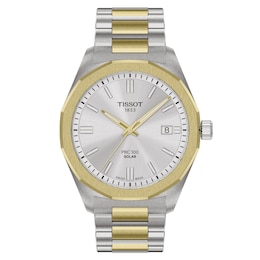 Tissot PRC 100 Solar Two-Tone 39mm Men's Watch T1514222203100