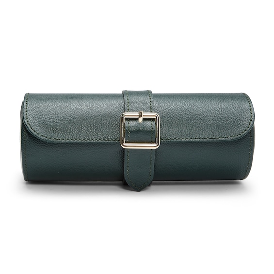 WOLF British Racing Green Triple Watch Roll