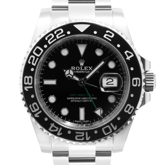 Previously Owned Rolex GMTMaster II Automatic 40mm Mens Watch 74Hcn3Cc Model 116710Ln