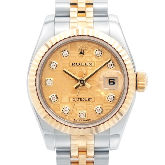 Previously Owned Rolex Datejust Anniversary Dial Automatic 26mm Womens Watch Uz81Nx8T Model 179173G