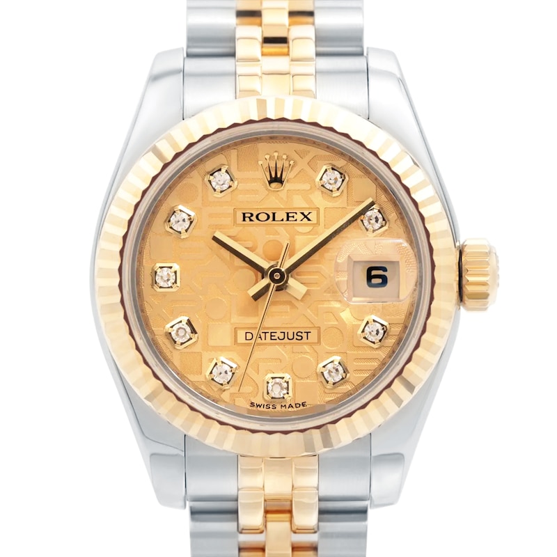 Main Image 1 of Previously Owned Rolex Datejust Anniversary Dial Automatic 26mm Women's Watch UZ81NX8T (Model: 179173G)