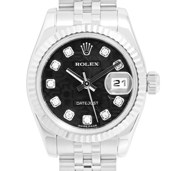 Previously Owned Rolex Datejust Diamond Automatic 26mm Womens Watch 6728T5Pz Model 179174G