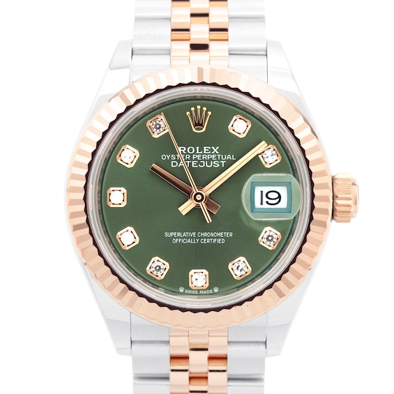 Previously Owned Rolex Datejust Diamond Automatic 28mm Womens Watch Tan6C56W Model 279171G