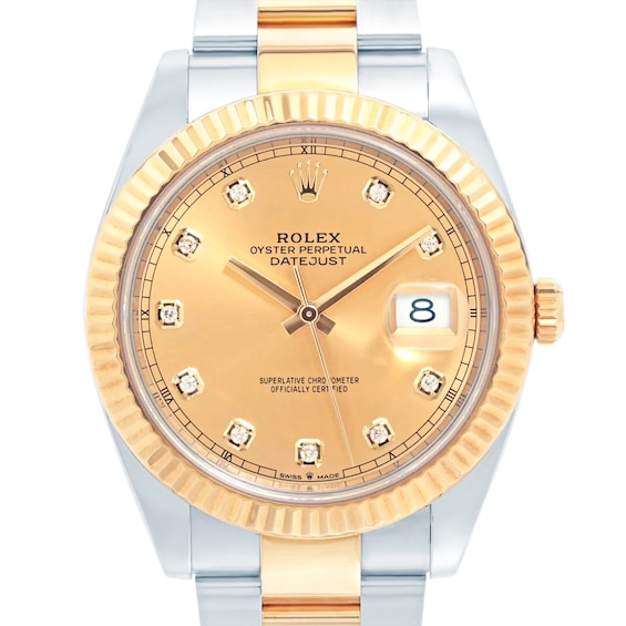 Previously Owned Rolex Datejust Diamond Automatic 41mm Mens Watch Eak6Lvpd Model 126333G