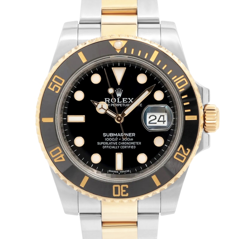 Main Image 1 of Previously Owned Rolex Submariner Date Automatic 40mm Men's Watch 9O87VS3A (Model: 116613LN)