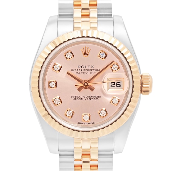 Previously Owned Rolex Datejust Diamond Automatic 26mm Womens Watch 44D4Sbdo Model 179171G