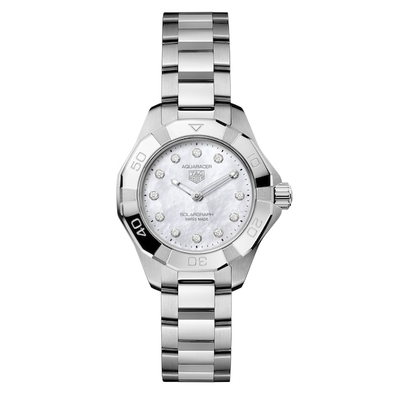TAG Heuer Aquaracer Professional 100 Solargraph Diamond 28mm Women's Watch WBP141H.BA0049