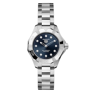 TAG Heuer Aquaracer Professional 100 Solargraph Diamond 28mm Women's Watch 1/15 ct tw WBP141E.BA0049