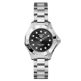 TAG Heuer Aquaracer Professional 100 Solargraph Diamond 28mm Women's Watch 1/15 ct tw WBP141G.BA0049