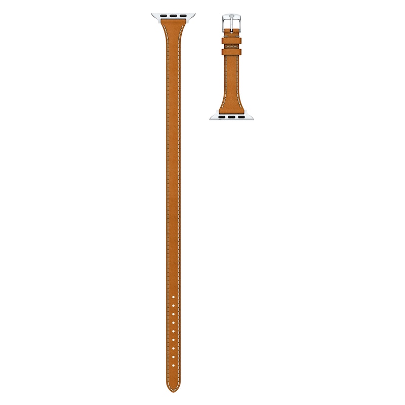 Main Image 1 of MICHELE 20mm Brown Leather Wraparound Strap for Apple Watch MS20AL0001