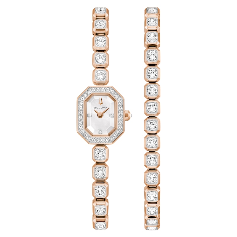 Main Image 1 of Bulova Crystal Collection 15mm Women's Watch & Bracelet Gift Set 98X144