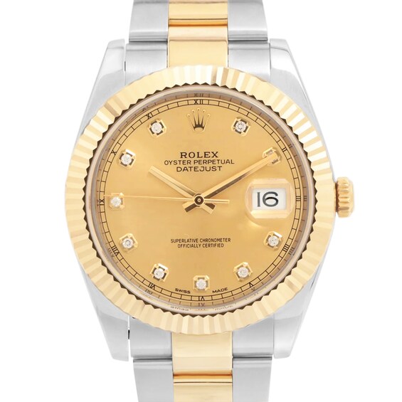 Previously Owned Rolex Datejust Diamond Automatic 41mm Mens Watch 115Bfk96 Model 126333