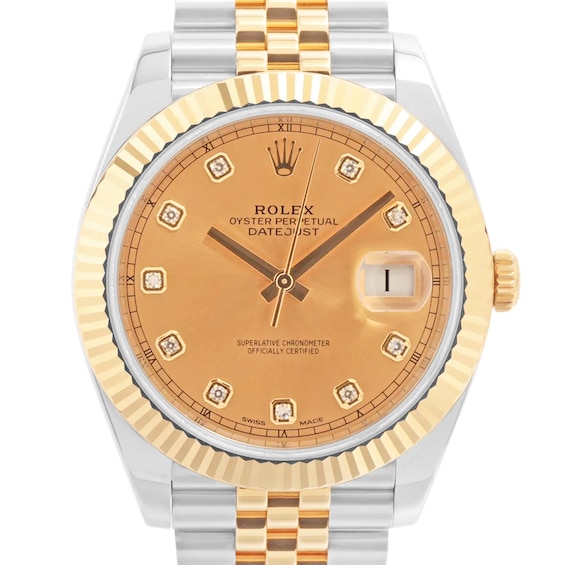 Previously Owned Rolex Datejust Diamond Automatic 41mm Mens Watch 16Fhowho Model 126333