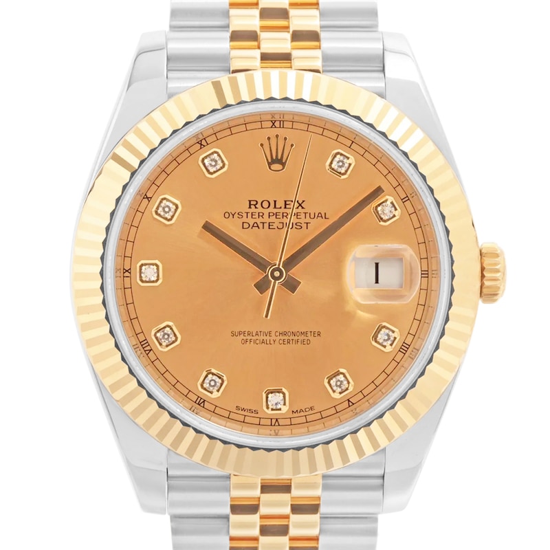 Main Image 1 of Previously Owned Rolex Datejust Diamond Automatic 41mm Men's Watch 16FHOWHO (Model: 126333)