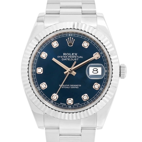 Previously Owned Rolex Datejust Diamond Automatic 41mm Mens Watch 1Ueyt7Qu Model 126334