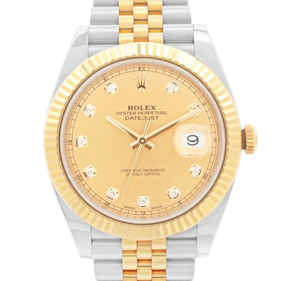 Previously Owned Rolex Datejust Automatic 41mm Mens Watch Eea3Tjne Model 126333G