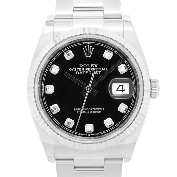 Previously Owned Rolex Datejust Diamond Automatic 36mm Watch Lvm0G6Lg Model 126234