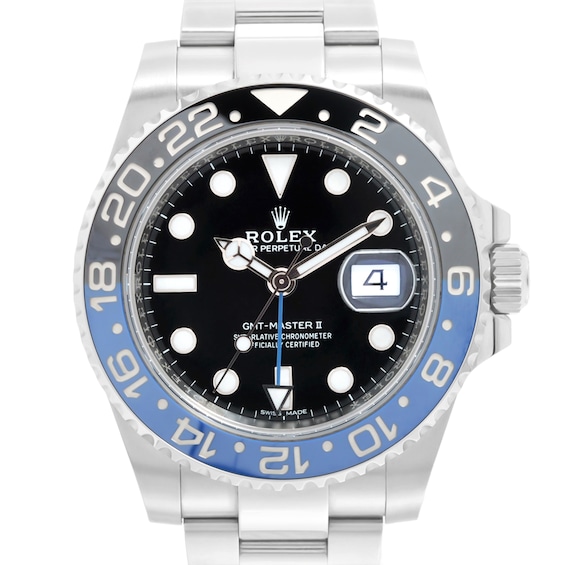 Previously Owned Rolex GMTMaster II Automatic 40mm Mens Watch Rwmuvugx Model 116710Blnr