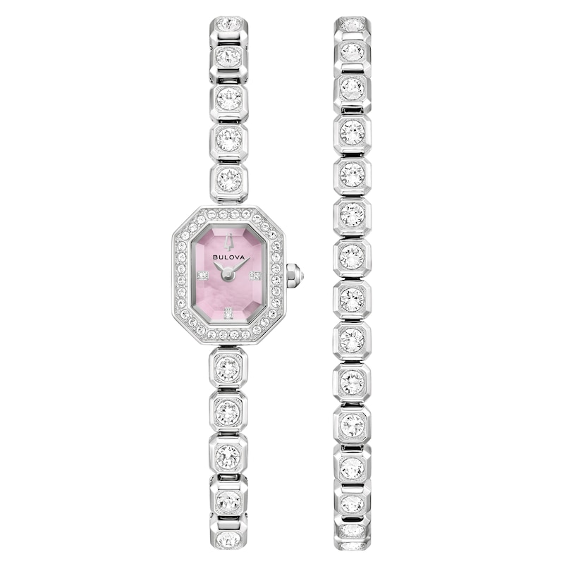 Main Image 1 of Bulova Crystal Collection 15mm Women's Watch & Bracelet Gift Set 96X168