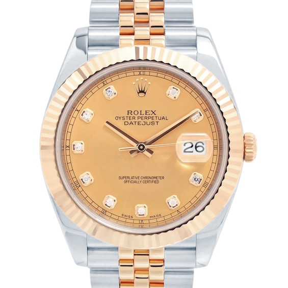Previously Owned Rolex Datejust Diamond Automatic 41mm Men's Watch KG4UEWFX (Model: 126333G)