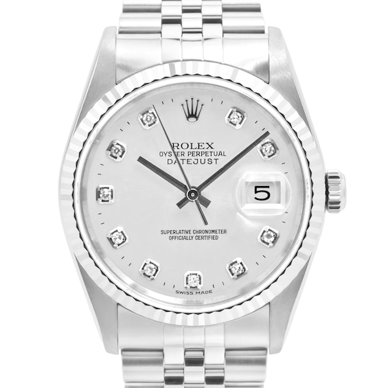 Previously Owned Rolex Datejust Diamond Automatic 36mm Watch U4U6U60S (Model: 16234G)