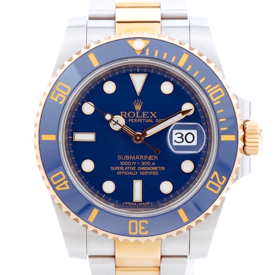 Previously Owned Rolex Submariner Date Automatic 40mm Men's Watch 1Y72JX65 (Model: 116613LB)